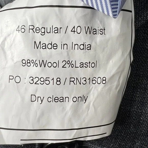 Jos A Bank 1905 46R Blazer brrr comfort Gray Plaid Wool Blend Tailored Fit - Picture 8 of 8